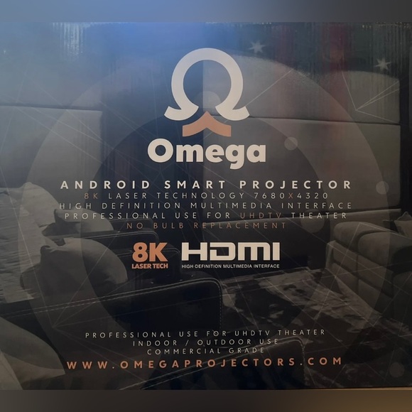 Omega Other Omega Om6 8k Android Smart Projector 72 Screen Poshmark
